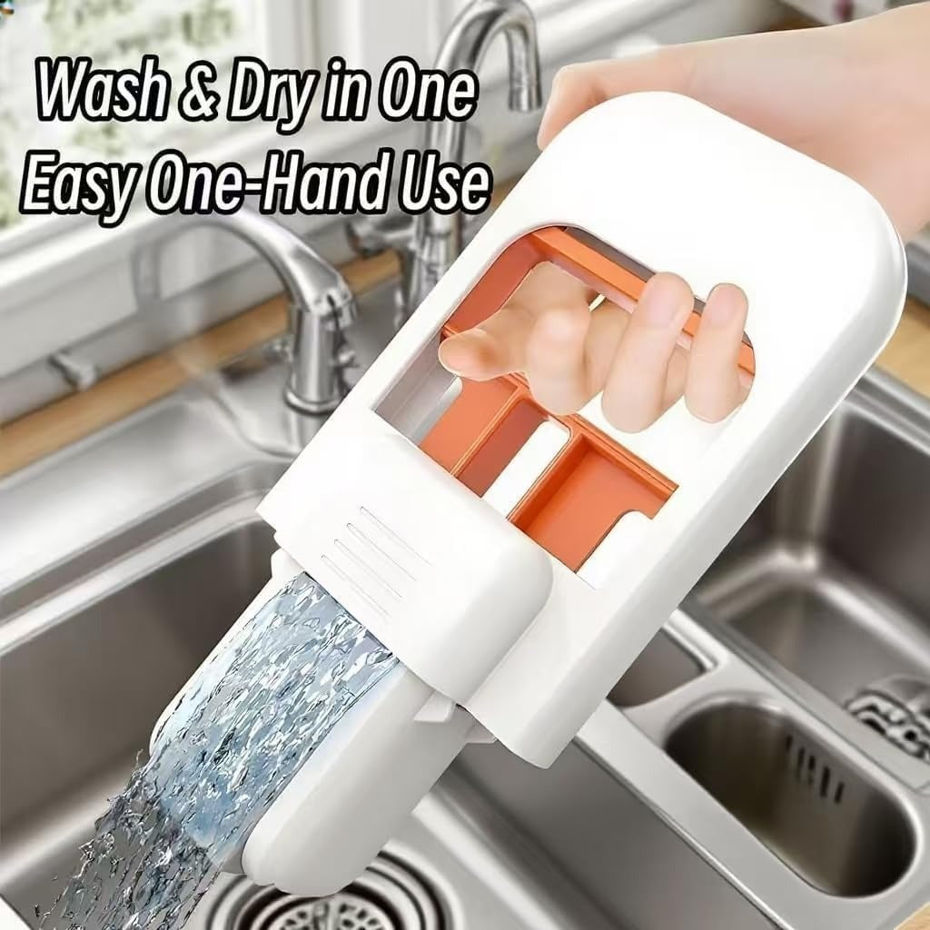 Foldable Mini Mop – Portable Self-Squeezing Wet & Dry Cleaning Mop